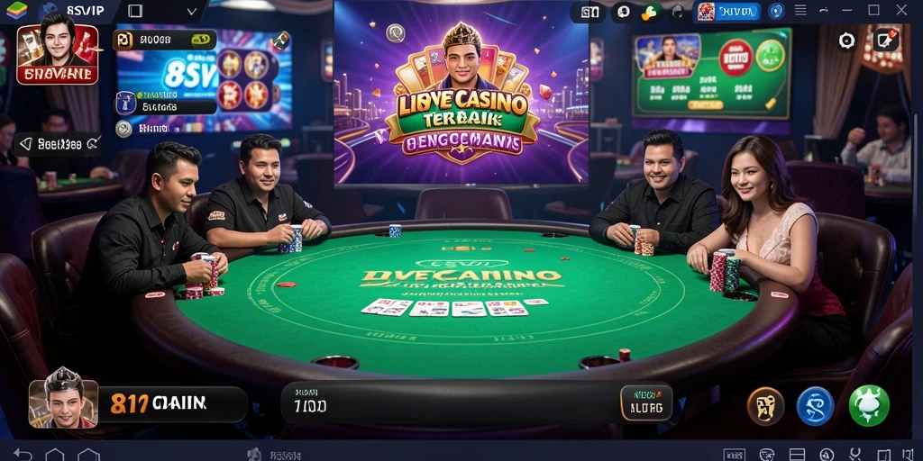 Tampilan gameplay Live Casino yang menarik dan interaktif di 8SVIP.