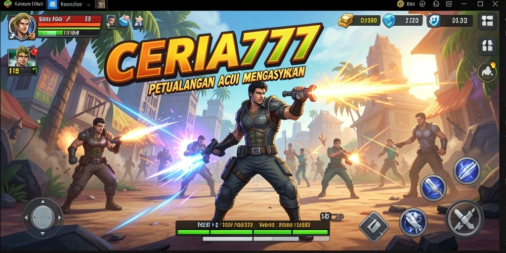 Tampilan aksi seru dalam gameplay CERIA777 yang menegangkan.