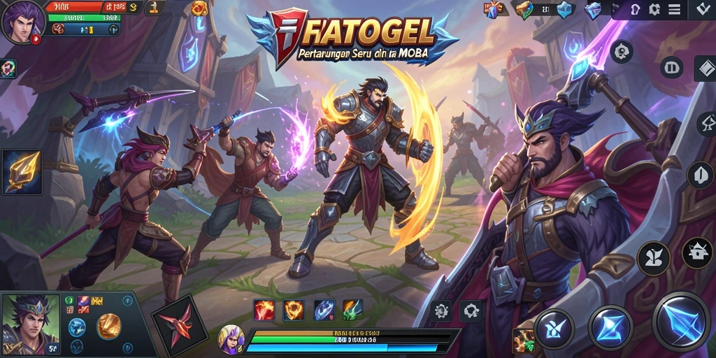 Gameplay seru dan intens dari FIATOGEL dalam pertarungan MOBA.