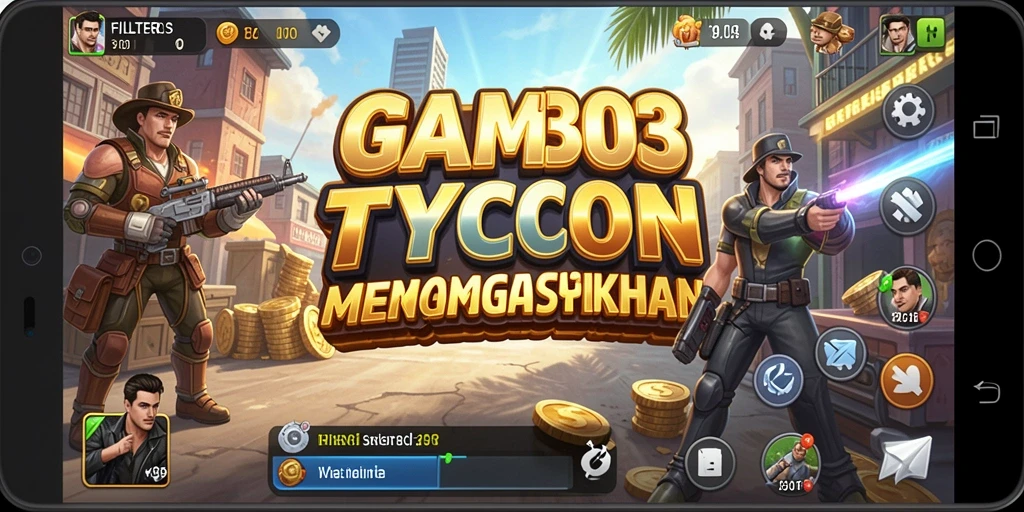 Screenshot gameplay FILTER303 menunjukkan manajemen bisnis yang seru dan interaktif.