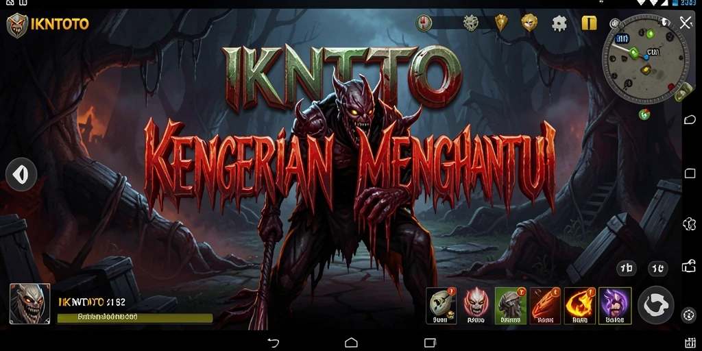 Tangkapan layar ikonik dari gameplay horror di IKNTOTO, menampilkan suasana menyeramkan.