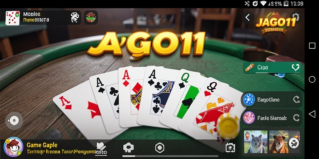 Tampilan gameplay JAGO11 yang seru dan interaktif dalam permainan Gaple.