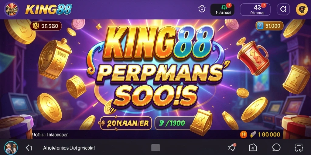 Tampilan menarik dari gameplay <strong>KING88</strong> yang penuh warna dan fitur bonus.