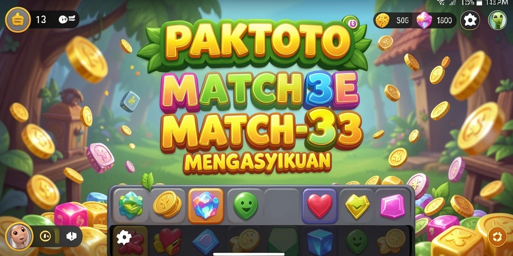 Tampilkan gameplay seru PAKTOTO dengan pencocokan warna-warni.