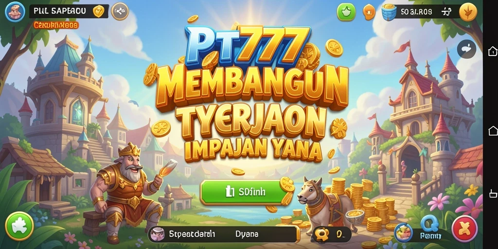 Tampilan gameplay PT777 dengan berbagai bisnis yang sedang dikelola.
