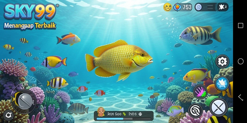 Gameplay menarik dari <strong>SKY99</strong> saat menangkap ikan di lautan.