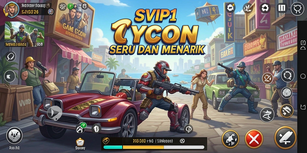 Screenshot gameplay SVIP1 yang menampilkan dinamika bisnis Tycoon.