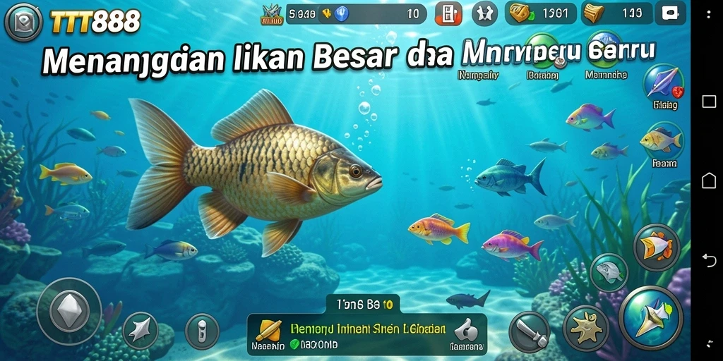 Screenshot gameplay TTT888 yang menampilkan aksi memancing seru.