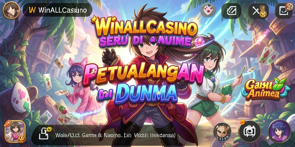 Screenshot gameplay <strong>WINALLCASINO</strong> menampilkan karakter Anime dalam aksi yang seru.